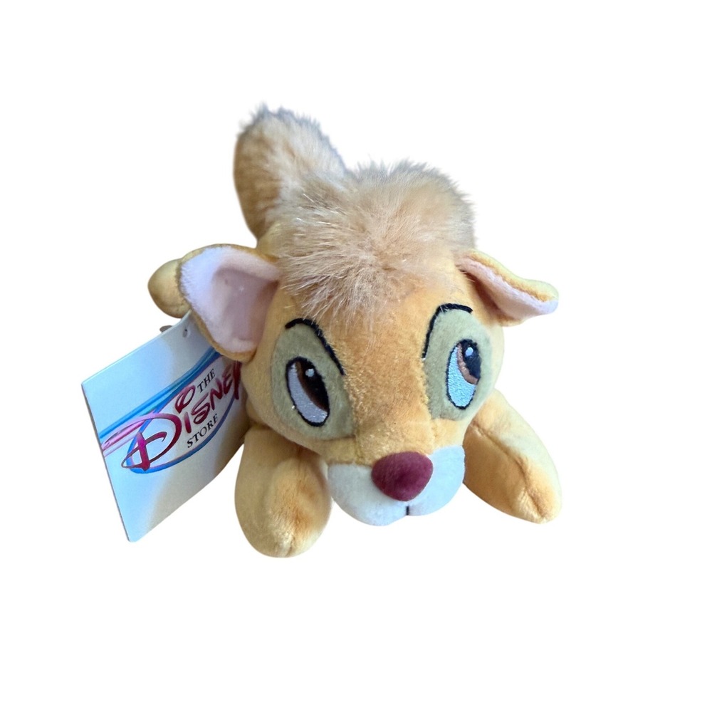 Disney Store Oliver & Company Mini Bean Bag 7 Inch Plush Orange Kitten Toy NWT